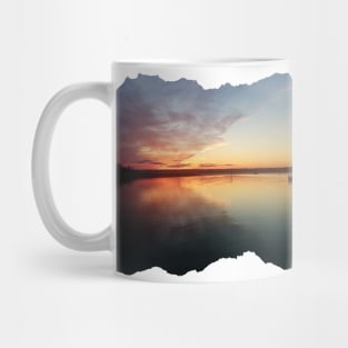 Beautiful photography of ocean waves and sunset sky landscape USA nature lovers Mug